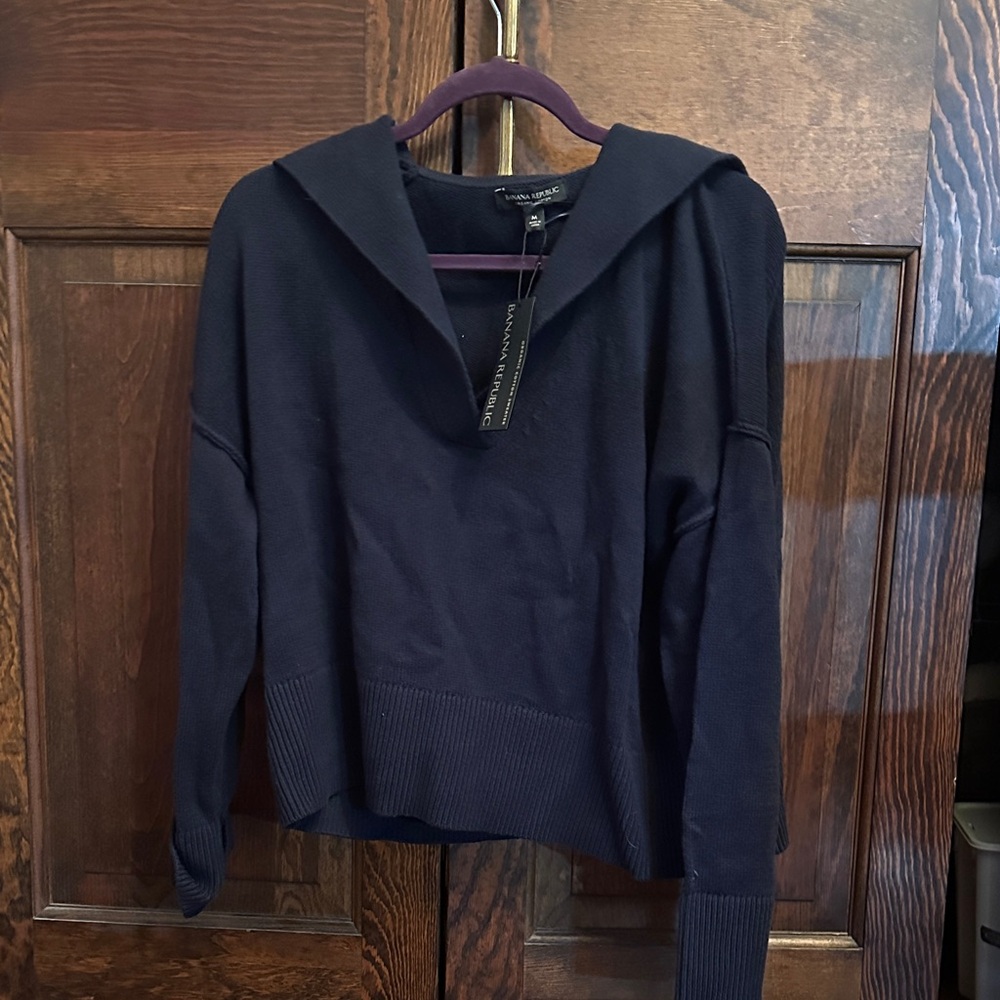 Banana Republic Dark Blue V-Neck Sweater